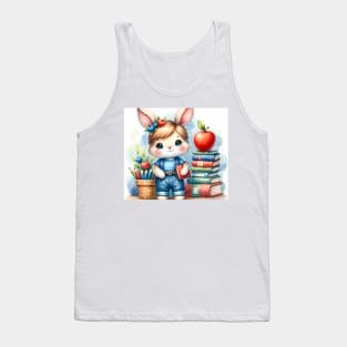 Bunny and Books Tank Top